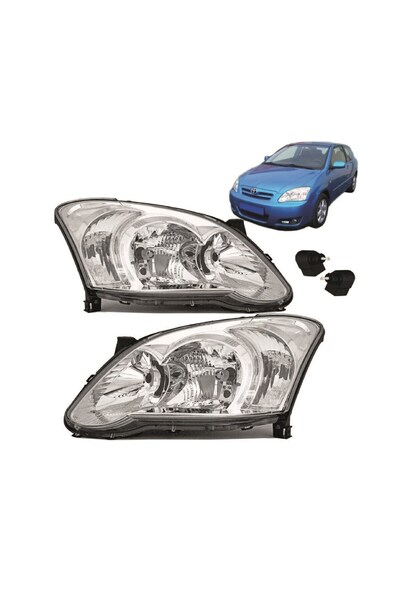 NS Nilser Auto Parts Corolla Damla Göz Hactback Motorlu Sağ-Sol Far Set 2004-...