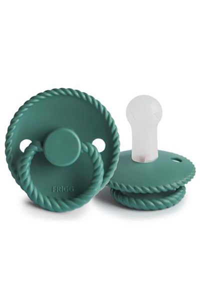 Frigg Vintage Green Silicone Rope Pacifier - 6-18 Months