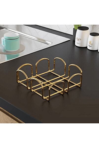 Yenimiyeni Zlatni kvadratni metalni držač za salvete