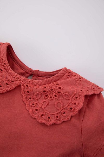 DeFacto Baby Girl Large Collar Short Sleeve T-Shirt Z6071a223sm