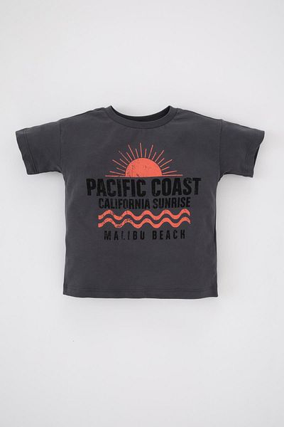 DeFacto Baby Boy Printed Short Sleeve T-Shirt Z5506a223sm
