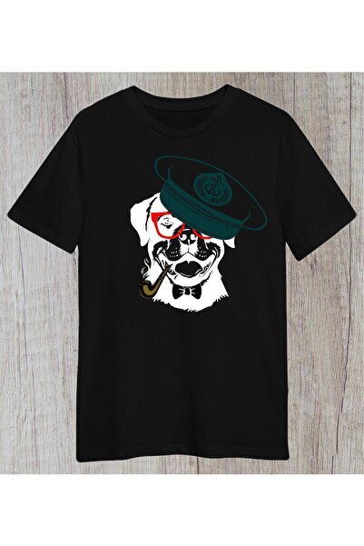 donamod تيشيرت نسائي عادي مطبوع بتصميم كلب روتويللر