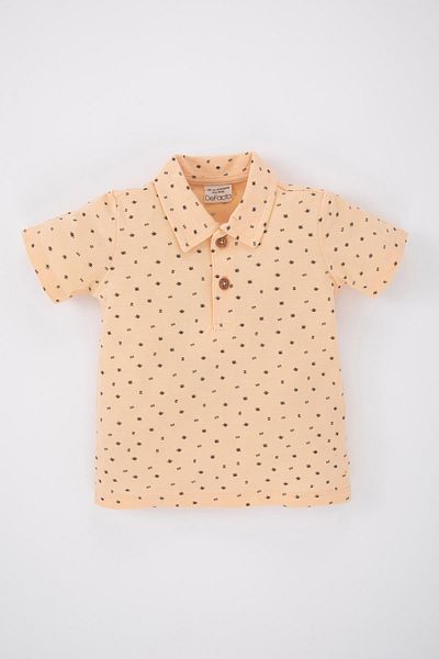 DeFacto Baby Boy Printed Pique Short Sleeve T-Shirt Z6835a223sm