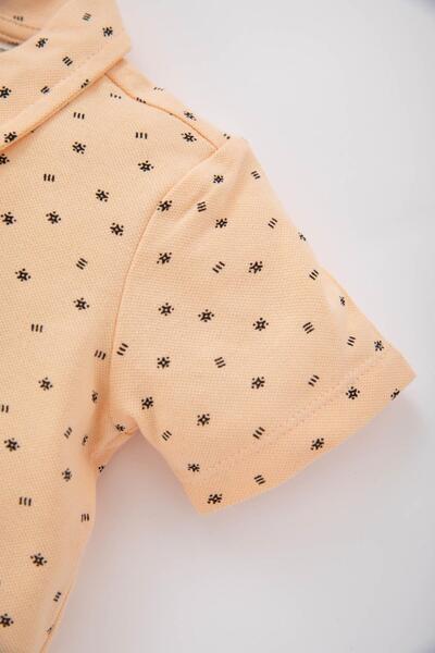 DeFacto Baby Boy Printed Pique Short Sleeve T-Shirt Z6835a223sm