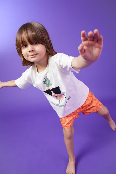 DeFacto Baby Boy Fruit Patterned Short Sleeve T-Shirt Z5497a223sm