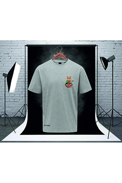 HOFFNUNG Μπλουζάκι Unisex με τύπωμα - Μοτίβο κινέζικου φαγητού και αρκούδας