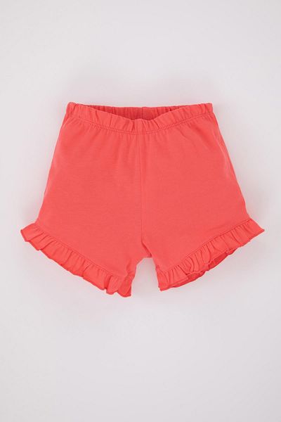 DeFacto Baby Girl Floral Printed Short Sleeve T-Shirt Shorts 2 Piece Set Z9034a223sm