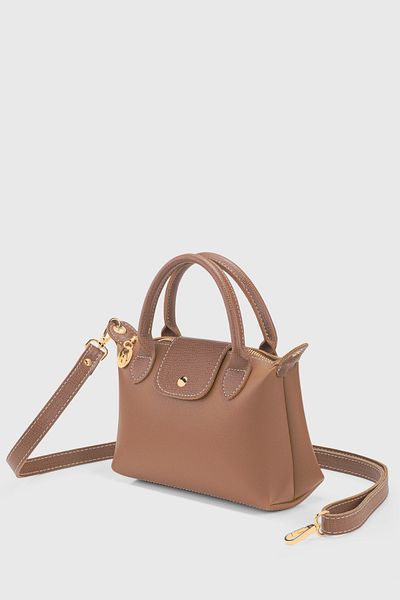 Housebags Brown Versatile PU Leather Crossbody Bag