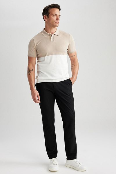 DeFacto Modern Fit Polo Neck Knitwear Short Sleeve T-Shirt Z5534az23sm