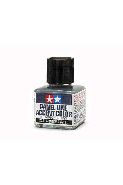 TAMIYA Panel Accent Color, Washing Paint Dark Grey (40 ml), Hobby Painting Material
