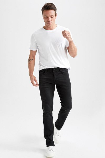 DeFacto Sergio Regular Fit Regular Fit Κανονική σωλήνωση μέσης τζιν παντελόνι W6868az23sp