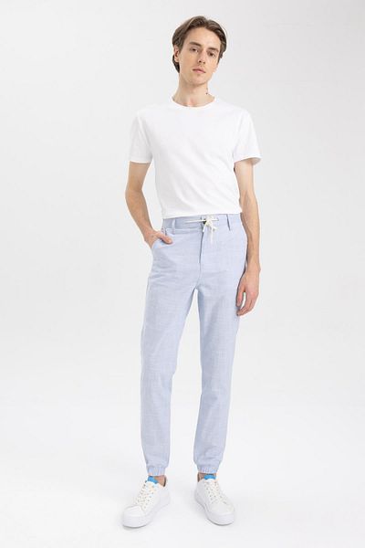 DeFacto Παντελόνι Jogger Summer με λινό look με κορδέλα R2931az23sm