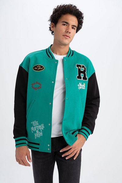 DeFacto Μαλακή γούνινη ζακέτα Bomber Oversize - College Collar Z9170az22wn