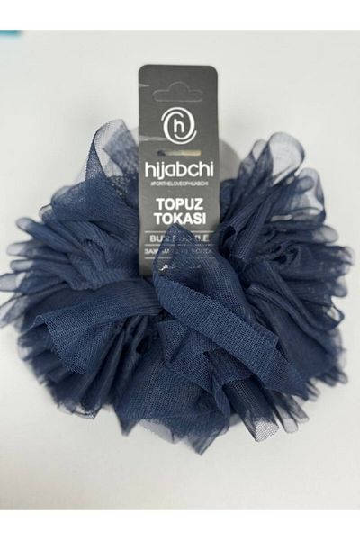 hijabchi Μπλε τουρμπάνι με πόρπη με πόμολο