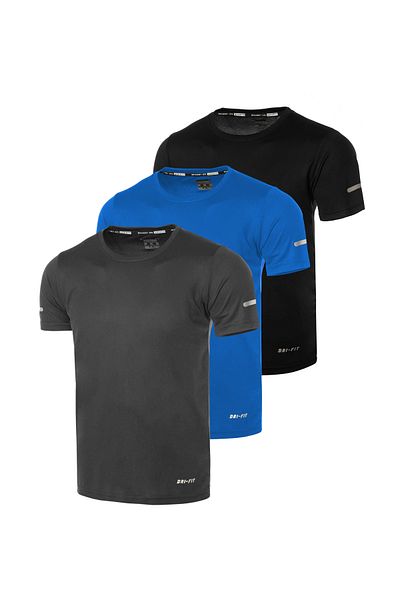 GHASSY CO. Ghassy Co. Tricou de zi cu zi pentru bărbați, Dry Fit, care elimină umezeala