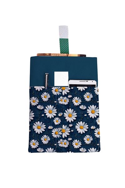 HRS Geantă de cărți multifuncțională 20 x 25 cm cu model și buzunare lavabile