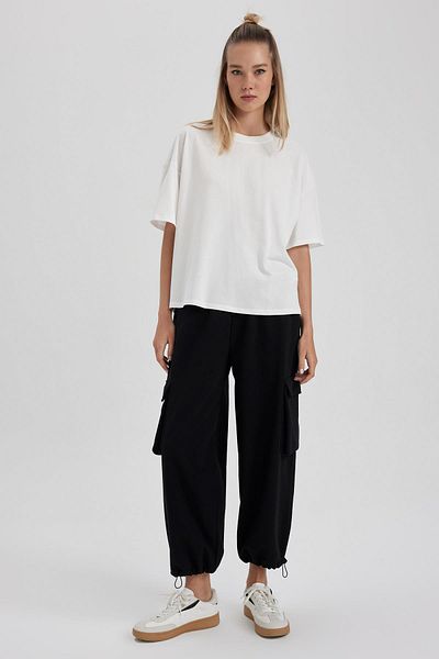 DeFacto Cool Loose Fit Cotton Short Sleeve Basic T-Shirt