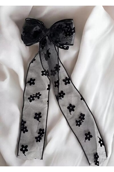 NİLZ مشبك طويل من التول بتفاصيل شريطية