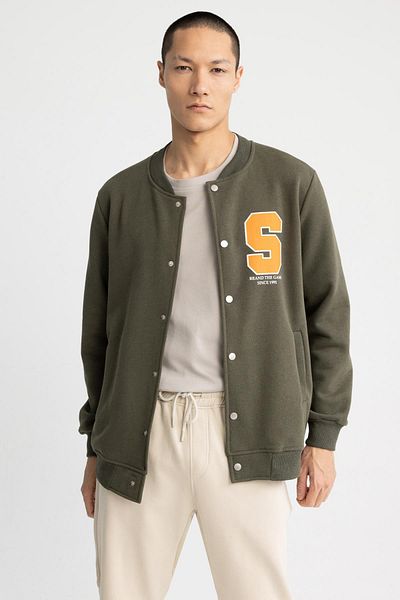 DeFacto Regular Fit College Collar Bomber Cardigan Z9644az22au