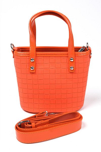 Mio Gusto Orange Cross Strap Mini Women's Handbag