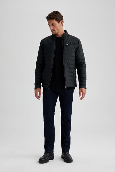 DeFacto Stojánek Slim Fit bunda z umělé kůže na zip – kapsová X4014Az23Wn