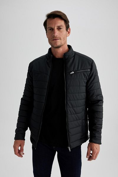 DeFacto Stojánek Slim Fit bunda z umělé kůže na zip – kapsová X4014Az23Wn