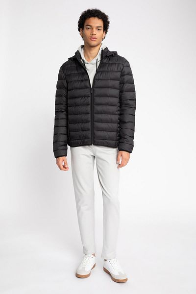 DeFacto Lightweight Slim Fit down Jacket - Water Repellent, Hood, Zip Pocket, Seasonal N4661Az23Au