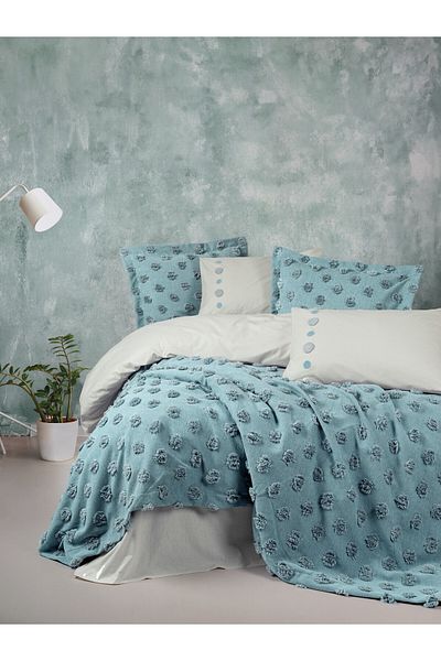 Cotton Box Σετ Παπλωματοθήκη με διπλό κάλυμμα κρεβατιού Limi Aldo Mint