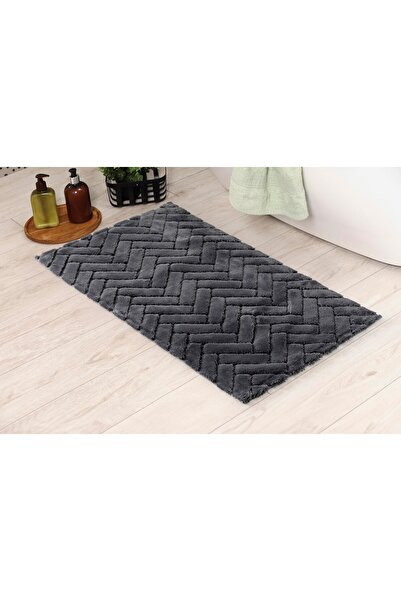 Cotton Box Βαμβακερό πατάκι Zibby Dark Grey 60x100