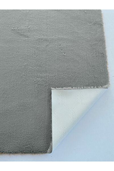 Prizma Comfort Kaymaz Yıkanabilir Halı | Ipek Gri