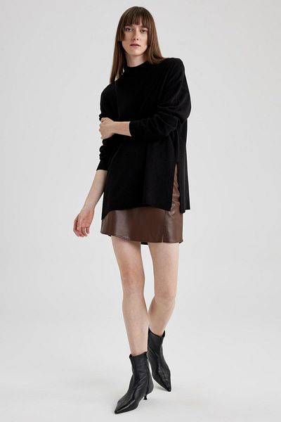 DeFacto Relax Fit Half Turtleneck Tunic S7514az23wn