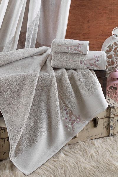 Ellia Soft Σετ πετσετών μπάνιου Eifel 100% βαμβακερό 3 τεμαχίων |   Σετ Τουρκικού Μπάνιου |   Σετ προίκας