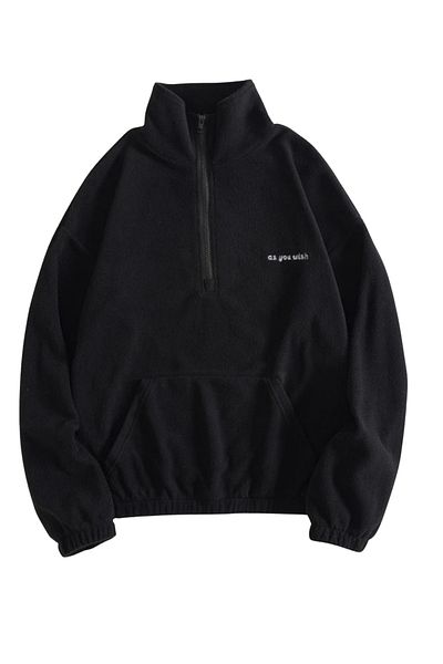 GHASSY CO. Ghassy Co. Γυναικεία φούτερ Fleece με φερμουάρ με τσέπη καγκουρό