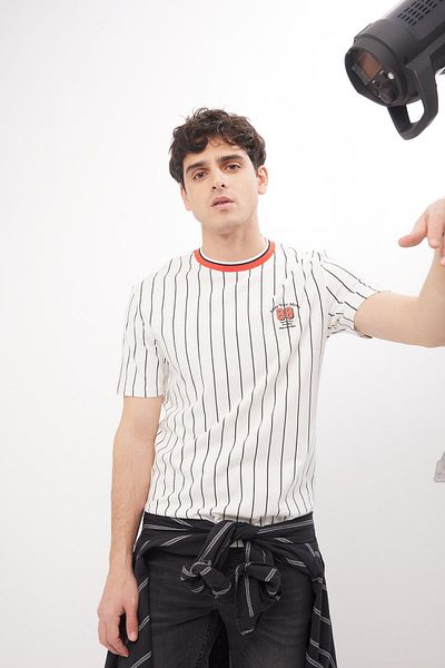 DeFacto Regular Fit Crew Neck Printed Short Sleeve 100% Cotton T-Shirt A1359ax23sm