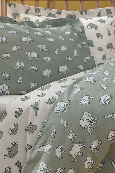 Yataş Mini Povey Baby Ranforce 100% Cotton Duvet Cover Set - Sage
