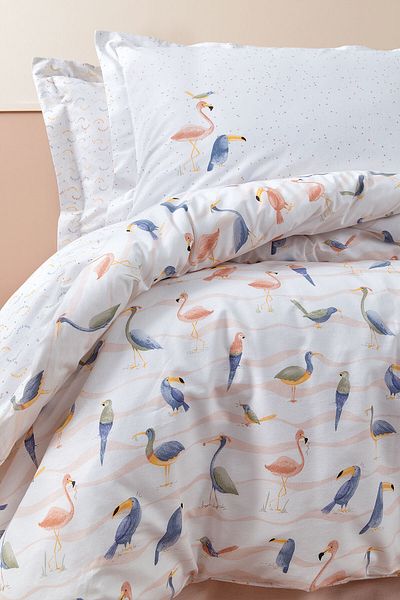 Yataş Mini Nuala Single Ranforce 100% Cotton Duvet Cover Set - Powder