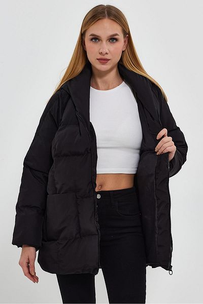 Ceylen Γυναικείο μανίκι με νυχτερίδα Puffer Oversize Puffer παλτό