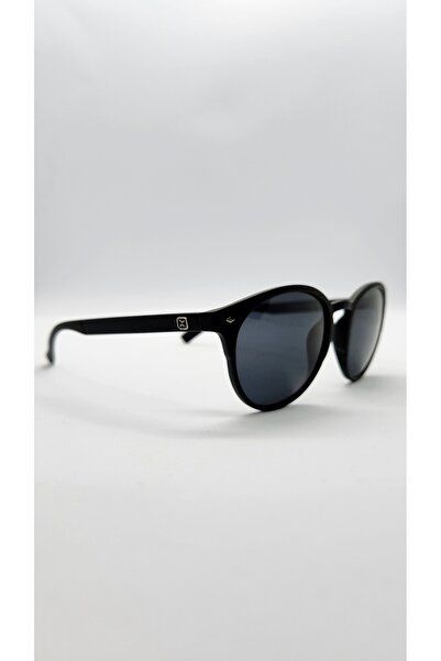 X-LİNE Round Model Unisex Black Sunglasses