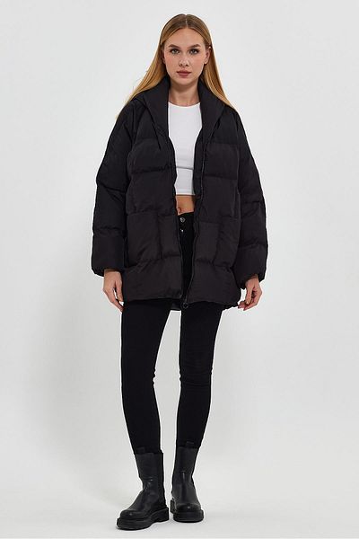 Ceylen Γυναικείο μανίκι με νυχτερίδα Puffer Oversize Puffer παλτό