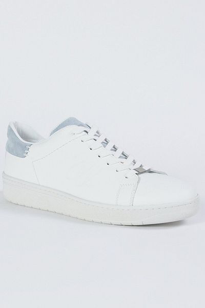 WRANGLER White-Blue Men's Leather Sneakers W231K401W13