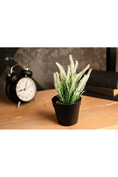 Süs ağacı Akrilik Saksıda Renkli Lavanta Yapay Çiçek