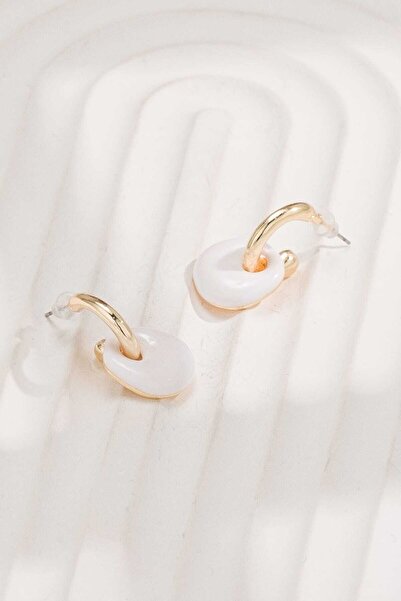 MRK Kırmızı Mineli Özel Tasarım Kadın Küpe