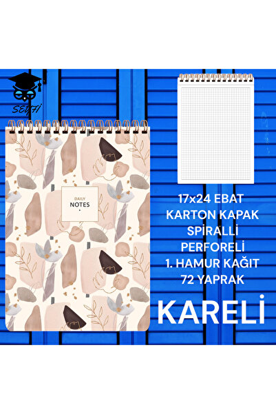 SEYFİKİRTASİYE 17X24 CM CARDEDAT 72 FOI CAPAC DE CARDBOARD CU DESCHIDERE SUPERIOR CADERE CU SPIȚĂ FĂRĂ LINIURI PAGINA ALBĂ 1. Hârtie pentru rulouri PERFORATĂ