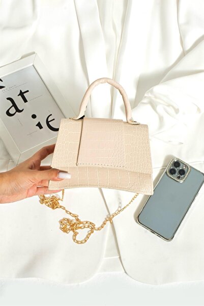 İAMBTŞY Дамска чанта и раница с верижка от крокодилска кожа