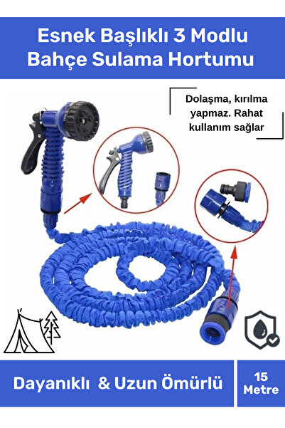 Carlburn Özel Üretim Dolaşmaz Kırılmaz 7 Kademeli Uzayan Bahçe Sulama Araç Yı...