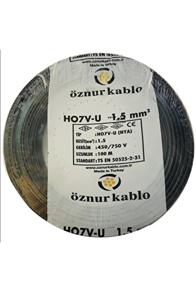 ÖZNUR 1.5 LUK NYA ÖZNUR KABLO SİYAH 100 M