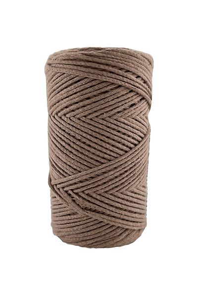ÜNSALAN HOBİ Chain Cotton Macrame Thread Milk Coffee Chain Cotton Macrame Thread 250gr 185m 2mm