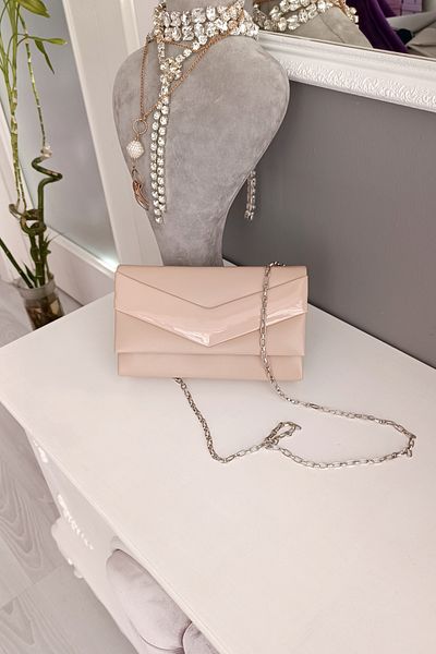 LA CALZATURE Skin Leather Sergeant Model Covered Portfolio Clutch Daily γυναικεία τσάντα