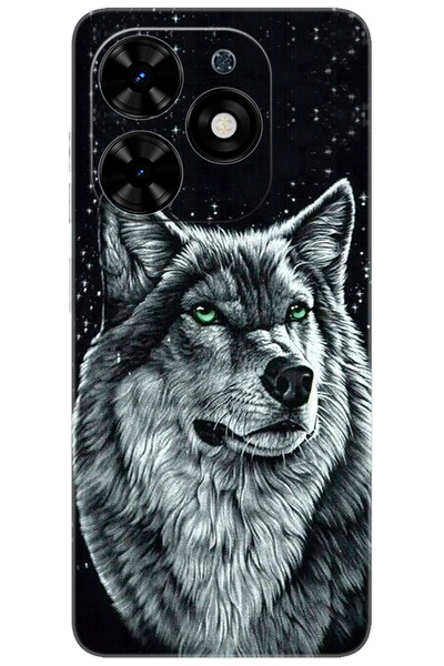 TECNO Spark GO 2024 (BG6) Uyumlu Kılıf Desen Baskılı Silikon Kurt Baskılı STK...