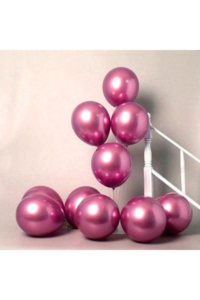 KüçükMelek fuchsia chrome 12 inch balloon 10 PCS